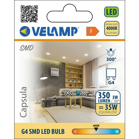 Lampadina SMD LED, Capsula G4, 3W/350lm, base G4, 4000K