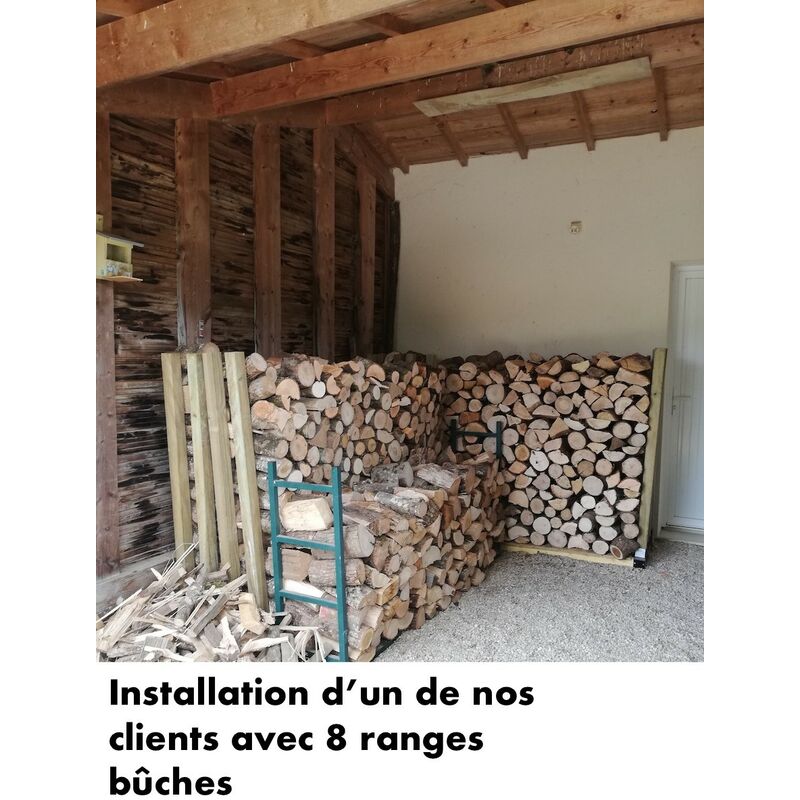 6 Range-Bûches, Supports En Métal, Pour Rangement Du Bois De Chauffage.  Stockage Rapide - Le Poisson Qui Jardine