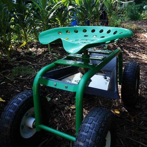 Siège de jardin à roues larges pour outils - Charge maximale de 150 kg (1/4)