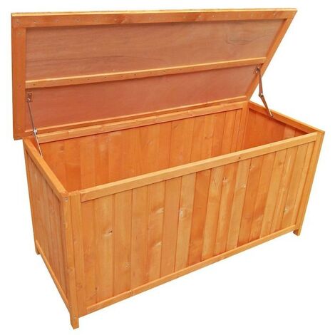 Coffre de rangement en épicéa pour le jardin 127 cm de longueur (1/5)