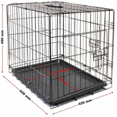 Cage Caisse de transport XS pliable en métal pour petits animaux
