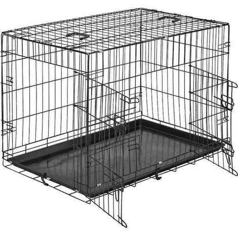 Cage Caisse de transport XL pliable en métal pour petits animaux