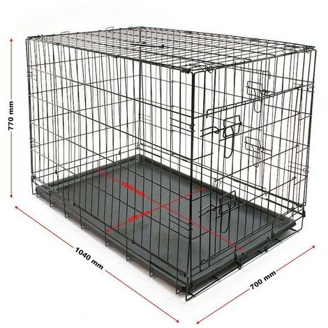 Cage Caisse de transport L pliable en métal pour petits animaux