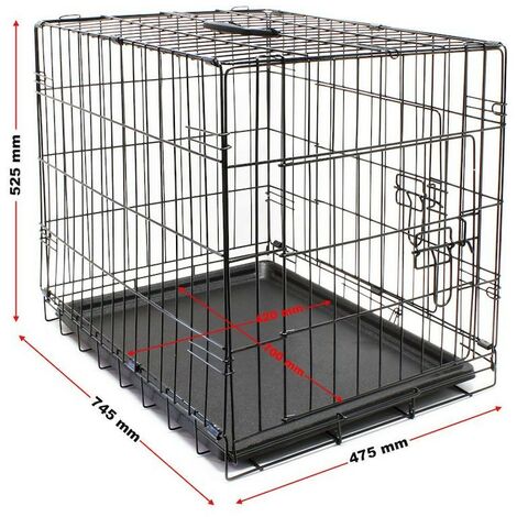 Cage Caisse de transport S pliable en métal pour petits animaux