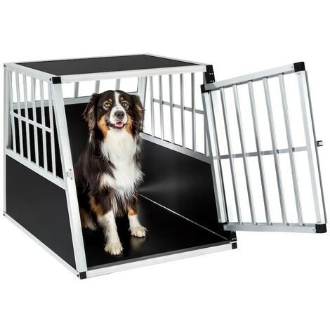 Cage Caisse de transport solide en métal et bois pour chiens