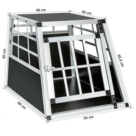 Cage Caisse de transport solide en métal et bois Arrière droit pour chiens