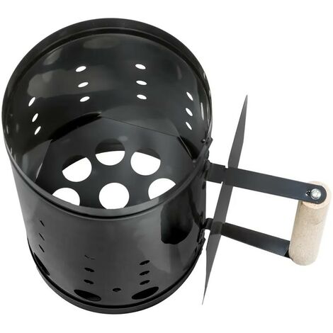 Cheminée d'allumage de barbecue pour charbon en couleur noire (1/3)
