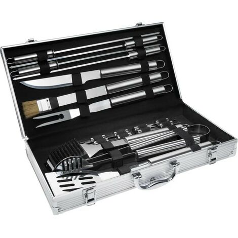 Ensemble complet de barbecue dans une mallette : 18 accessoires indispensables pour une expérience de grillade réussie (1/5)