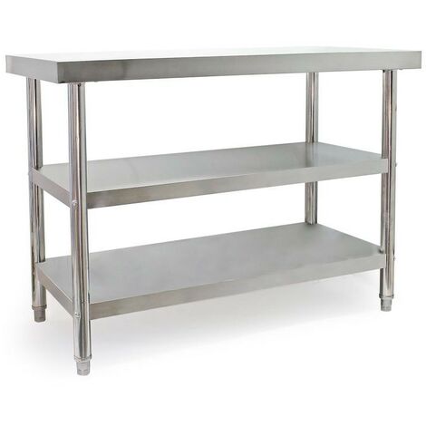 Table en Inox 120 cm: L'alliée hygiénique et pratique pour la gastronomie, restaurants (1/2)