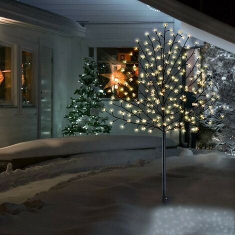 Le Poisson Qui Jardine – Arbre lumineux 220 cm – 220 LED – Éclairage économe en énergie – 8 modes d'éclairage – Télécommande multifonction