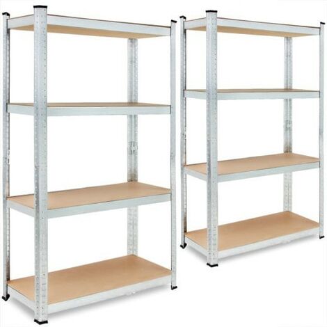 Lot de 2 Étagères Modulables à Charge Lourde Grise : 170 X 75 X 30 cm Robuste et Polyvalente, 280 kg (1/5)