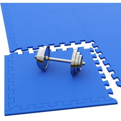 Tapis Sport & Jeu en Mousse Bleu - 32 Pièces 45 X 45 cm (1/5)