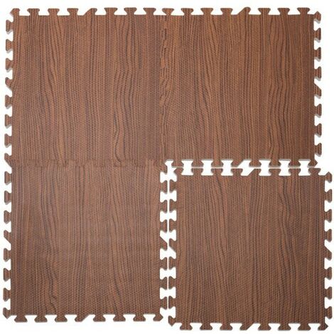 Tapis Sport & Jeu en Mousse aspect bois - 32 Pièces 45 X 45 cm (1/5)