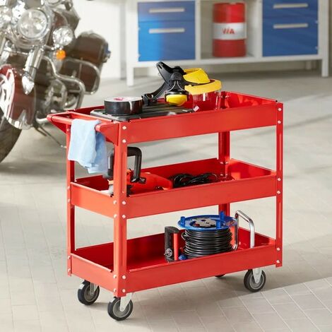 Chariot ou Servante d'atelier en métal, pratique 3 étagères (1/5)