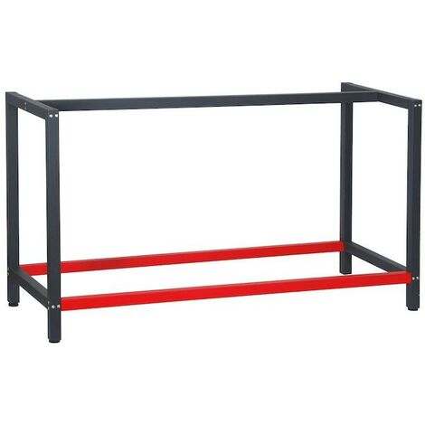 Chassis Établi Noir et Rouge 175 X 57 X 81 : Idéal pour vos travaux de bricolage et emballages (1/5)