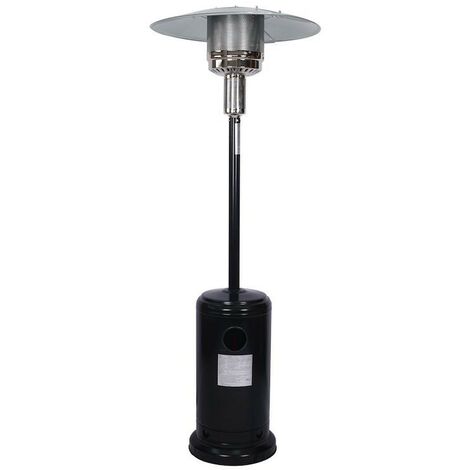 Le Poisson Qui Jardine – Chauffage extérieur infrarouge radiant gaz 13000W – Acier noir – Pour terrasse et balcon – Bouteille de gaz jusqu'à 29 cm de diamètre