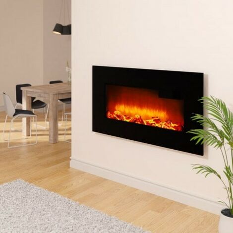 Le Poisson Qui Jardine – Cheminée électrique murale 1800W – Puissance réglable 900-1800W – Dimensions 66x13,5x43 cm – Télécommande incluse – Effet de flamme réaliste