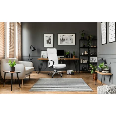 Chaise de Bureau Ergonomique de Qualité Blanche : Confort Optimal pour le Travail Quotidien (1/5)