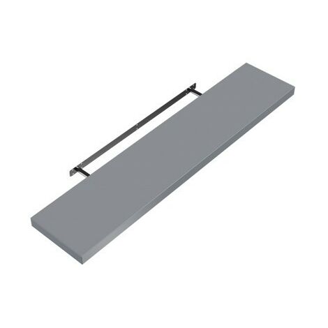 Étagère murale flottante 110 cm en MDF gris . Tablette à fixer au mur (1/4)
