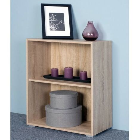 Étagère 77 cm de haut Colonne bibliothèque Couleur chêne (1/5)
