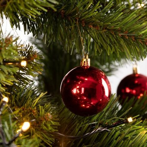 Sapin Boules Rouges Elegant 24 Boules de Noël Rouges pour décorer votre sapin de Noël