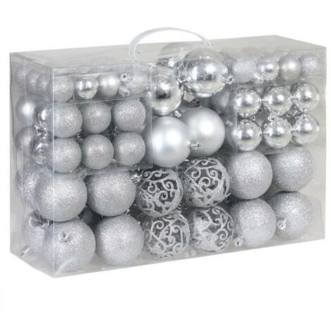 100 Boules de Noël Argentées pour décorer votre sapin (1/5)