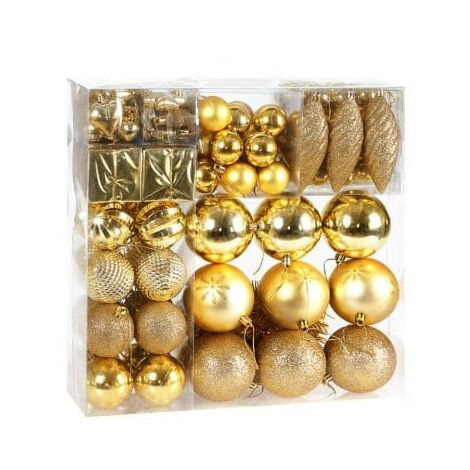 103 Boules & Décorations De Noël Dorées Pour Décorer Votre Sapin De Noël