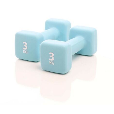 2 haltères fitness de 3 kg chaque. En néoprène, pour une Musculation Efficace (1/3)