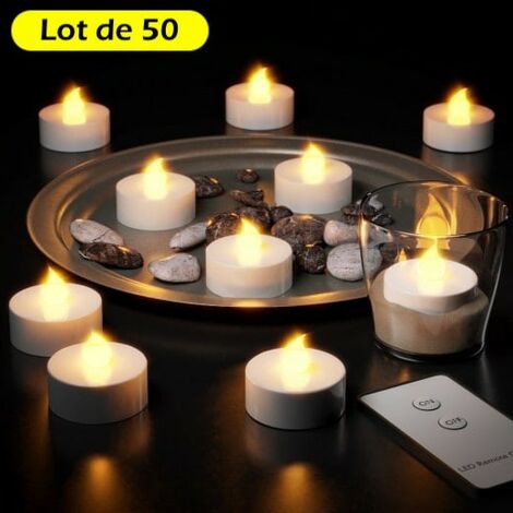 50 Bougies LED Blanc Chaud pour Table de Noël décoration maison : Télécommande incluse (1/2)
