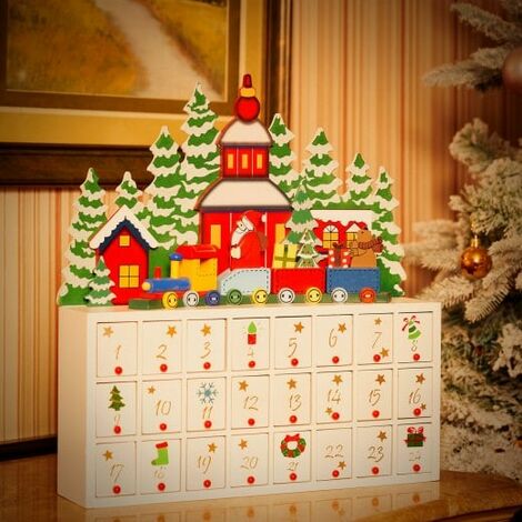 Calendrier de l'avent Train de Noël à remplir avec cadeaux ou friandises (1/5)