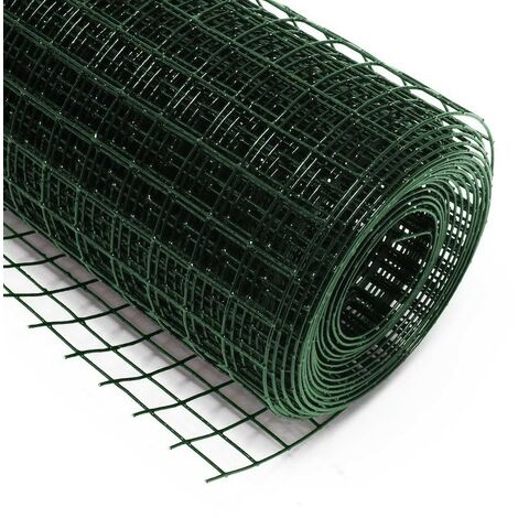 Grillage à Poules 25 m Vert 12 mm 50 cm de haut Pour Enclos, Clapier, Poulailler, Volière