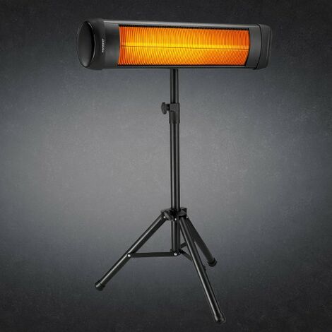 Chauffage d'extérieur Terrasse ou atelier Sur Pied 2500W Noir (1/5)