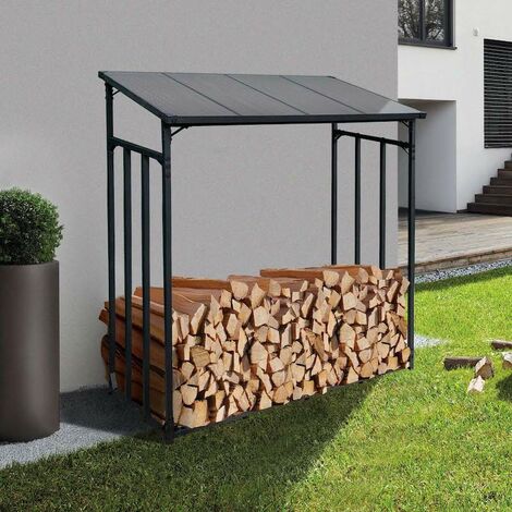 Range Bûches Extérieur 185 X 70 X 185 + Housse. Idéal rangement bois de chauffage (1/5)