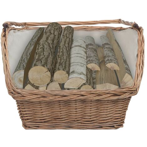 Panier Porte Bûches à anse 61 cm de long Idéal rangement bois de chauffage (1/5)