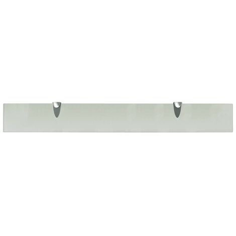 Étagère Tablette en Verre 80 cm Blanche à fixer pour une décoration moderne et épurée (1/4)