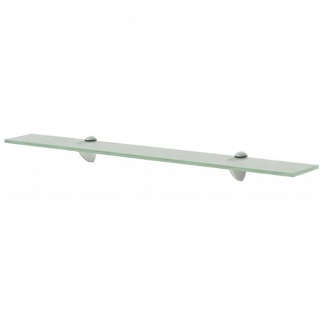 Étagère Tablette en Verre 70 cm Blanche à fixer pour une décoration moderne et épurée (1/4)
