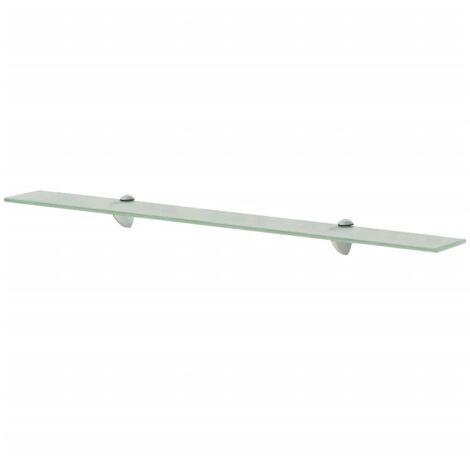 Étagère Tablette en Verre 90 cm Blanche à fixer pour une décoration moderne et épurée (1/4)
