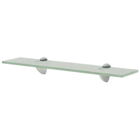 Étagère Tablette en Verre 50 cm Blanche à fixer pour une décoration moderne et épurée (1/4)
