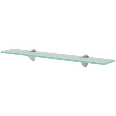 Étagère Tablette en Verre 60 cm transparent à fixer pour une décoration moderne et épurée (1/4)