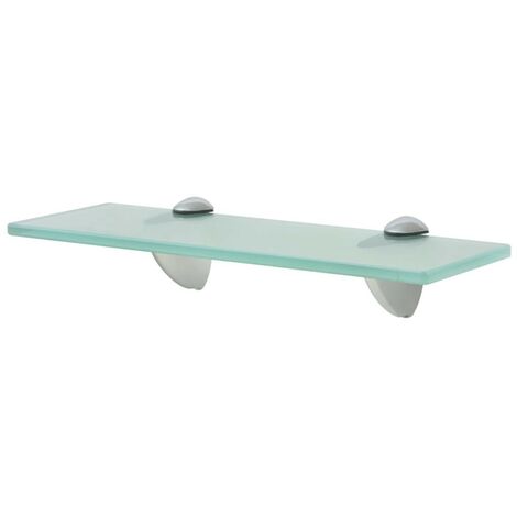 Étagère Tablette en Verre 30 cm transparent à fixer pour une décoration moderne et épurée (1/4)