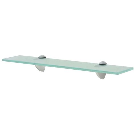 Étagère Tablette en Verre 50 cm transparent à fixer pour une décoration moderne et épurée (1/4)