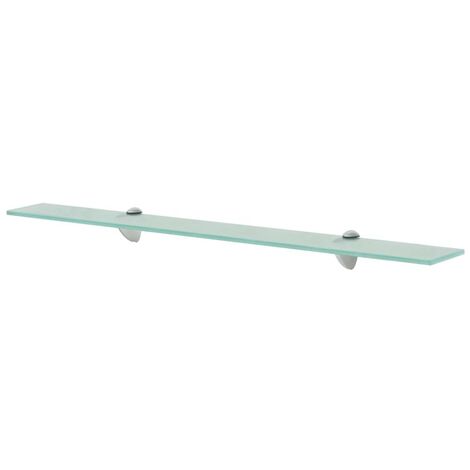 Étagère Tablette en Verre 80 cm transparent à fixer pour une décoration moderne et épurée (1/4)