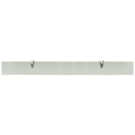 Étagère Tablette en Verre 100 cm Blanche à fixer pour une décoration moderne et épurée (1/4)