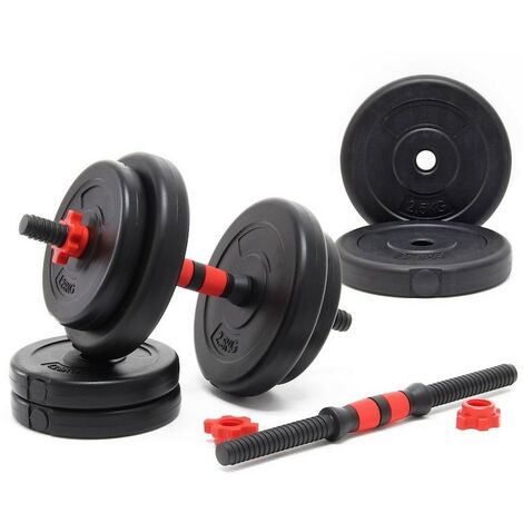 2 haltères Musculation 15 kg. 8 disques, pour une Musculation Efficace (1/5)