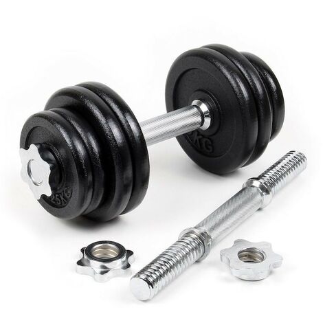 2 haltères Musculation 20 kg. En Fonte, 8 disques, pour une Musculation Efficace (1/5)