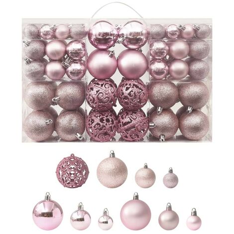 100 Boules de Noël Rose pour décorer votre sapin de Noël (1/2)