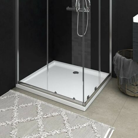 Receveur De Douche Extra Plat Art-of-Baan® 100x80 Cm – Blanc, Noir Ou Gris ? Ici Noir ! Avec Bonde Et Siphon