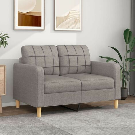 Canapé ou Sofa 2 Places 120 cm Tissu Beige. Avec Pied en bois. Confort et qualité (1/5)