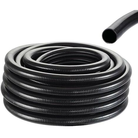 25 Mètres De Tuyau, 32 mm, PVC Résistant, Noir, 460 Gr/M Pour Bassin