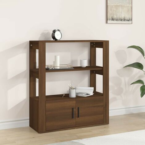 Buffet Classique Marron Décoration & Rangement Facile et Pratique. 80 X 30 X 90 cm (1/5)